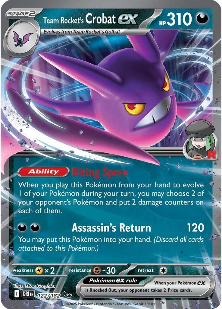 Team Rocket's Crobat ex (122/182) [Scarlet & Violet: Destined Rivals] | Gear Gaming Fayetteville