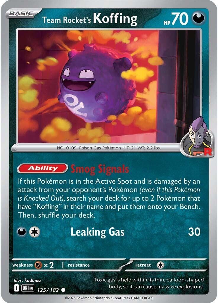 Team Rocket's Koffing (125/182) [Scarlet & Violet: Destined Rivals] | Gear Gaming Fayetteville