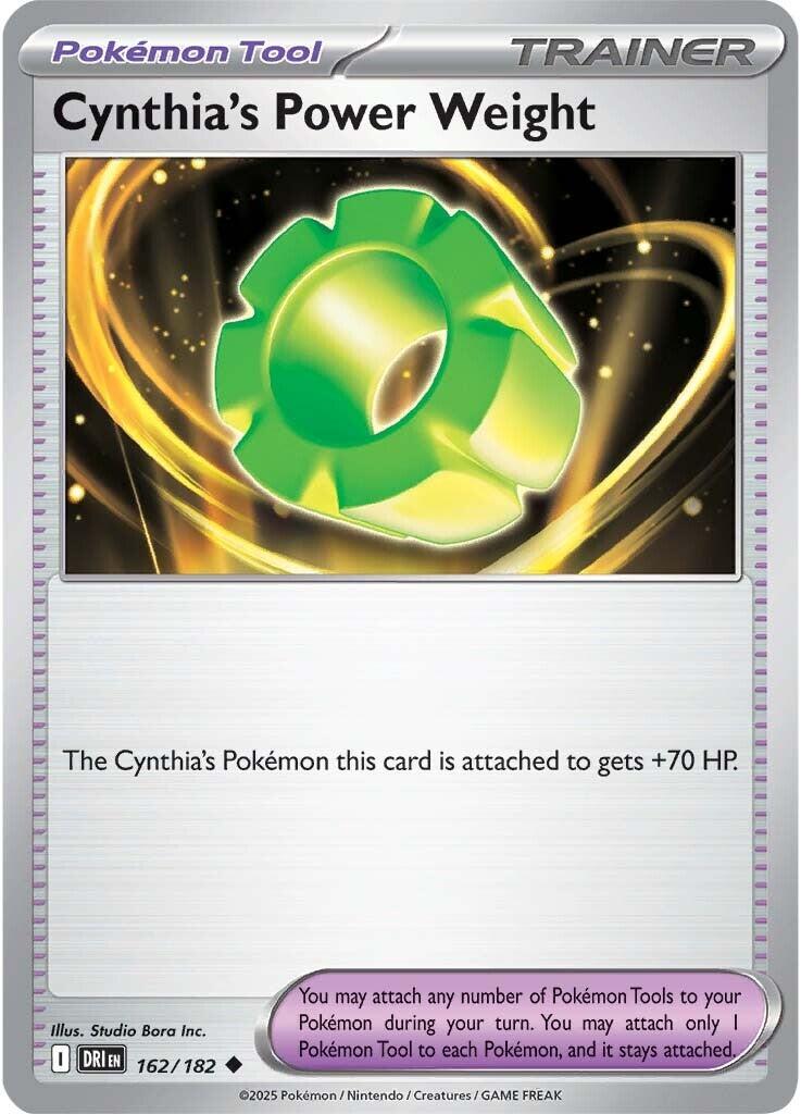 Cynthia's Power Weight (162/182) [Scarlet & Violet: Destined Rivals] | Gear Gaming Fayetteville