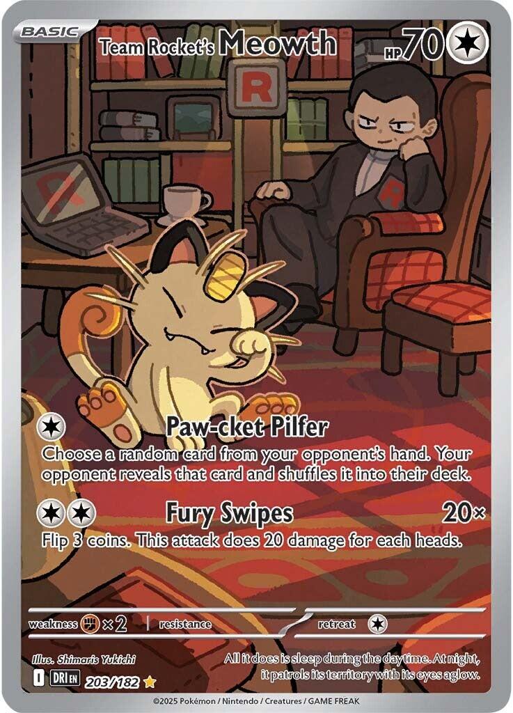 Team Rocket's Meowth (203/182) [Scarlet & Violet: Destined Rivals] | Gear Gaming Fayetteville