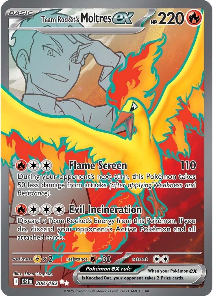 Team Rocket's Moltres ex (208/182) [Scarlet & Violet: Destined Rivals] | Gear Gaming Fayetteville