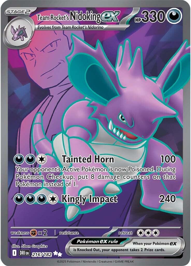 Team Rocket's Nidoking ex (216/182) [Scarlet & Violet: Destined Rivals] | Gear Gaming Fayetteville