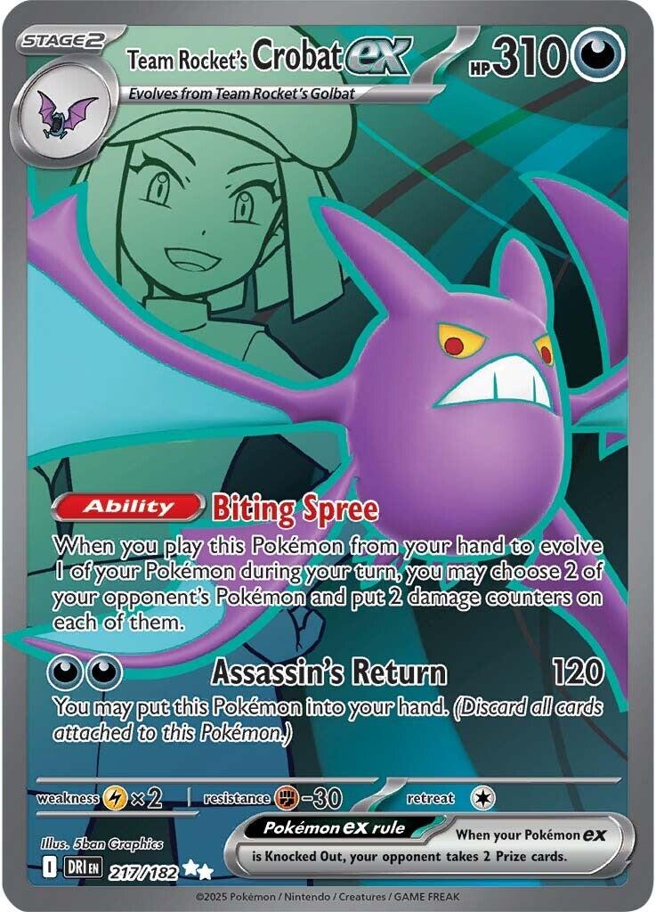 Team Rocket's Crobat ex (217/182) [Scarlet & Violet: Destined Rivals] | Gear Gaming Fayetteville