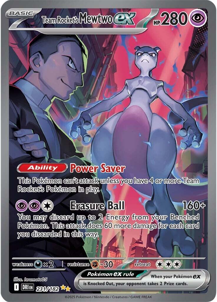 Team Rocket's Mewtwo ex (231/182) [Scarlet & Violet: Destined Rivals] | Gear Gaming Fayetteville
