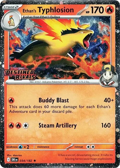 Ethan's Typhlosion (034/182) (Destined Rivals Stamp) [Scarlet & Violet: Destined Rivals] | Gear Gaming Fayetteville