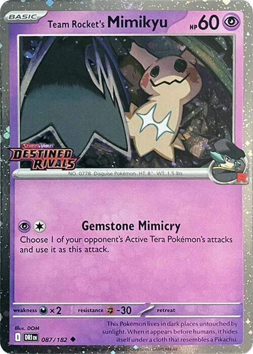 Team Rocket's Mimikyu (087/182) (Destined Rivals Stamp) [Scarlet & Violet: Destined Rivals] | Gear Gaming Fayetteville