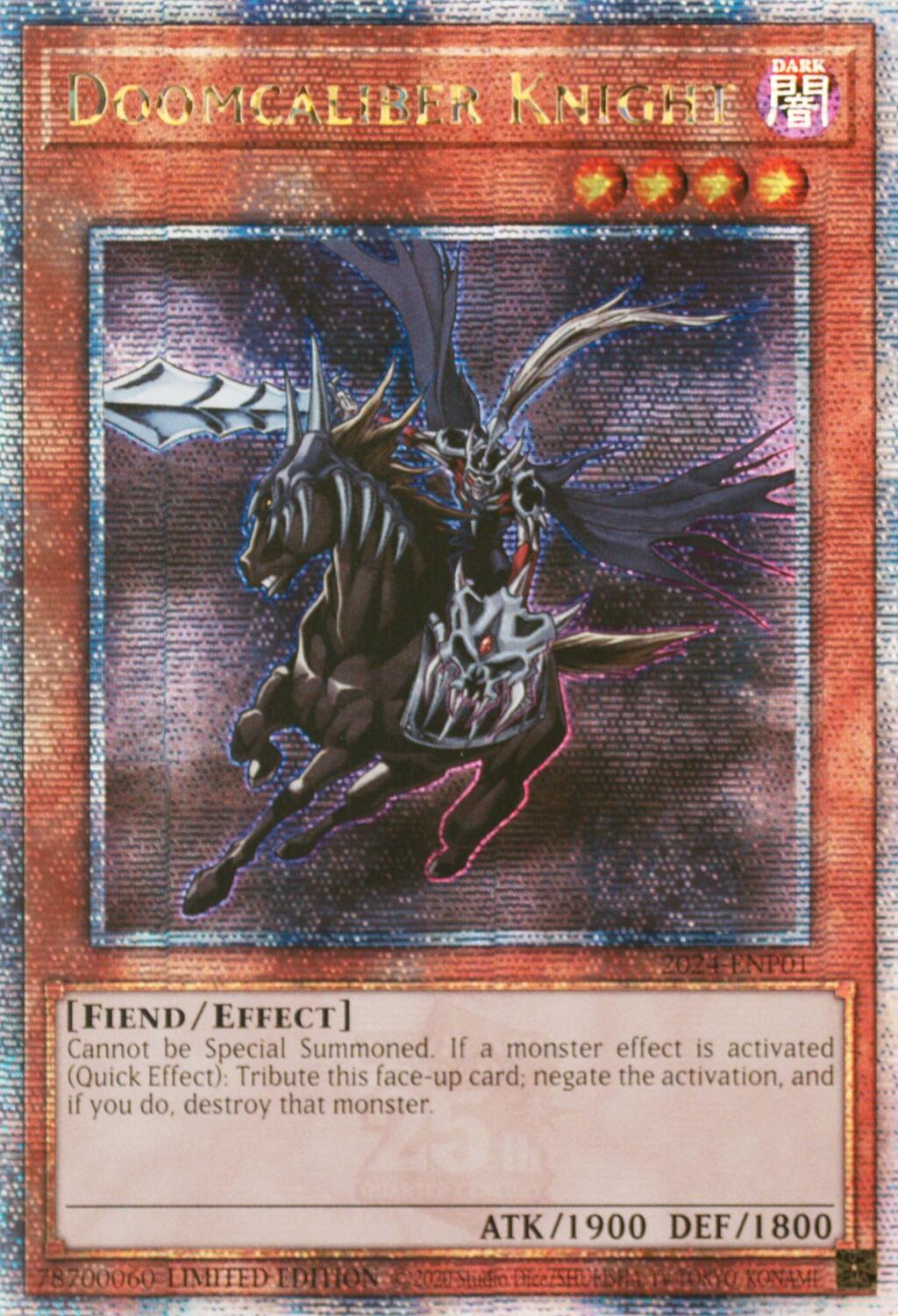Doomcaliber Knight [2024-ENP01] Quarter Century Secret Rare | Gear Gaming Fayetteville