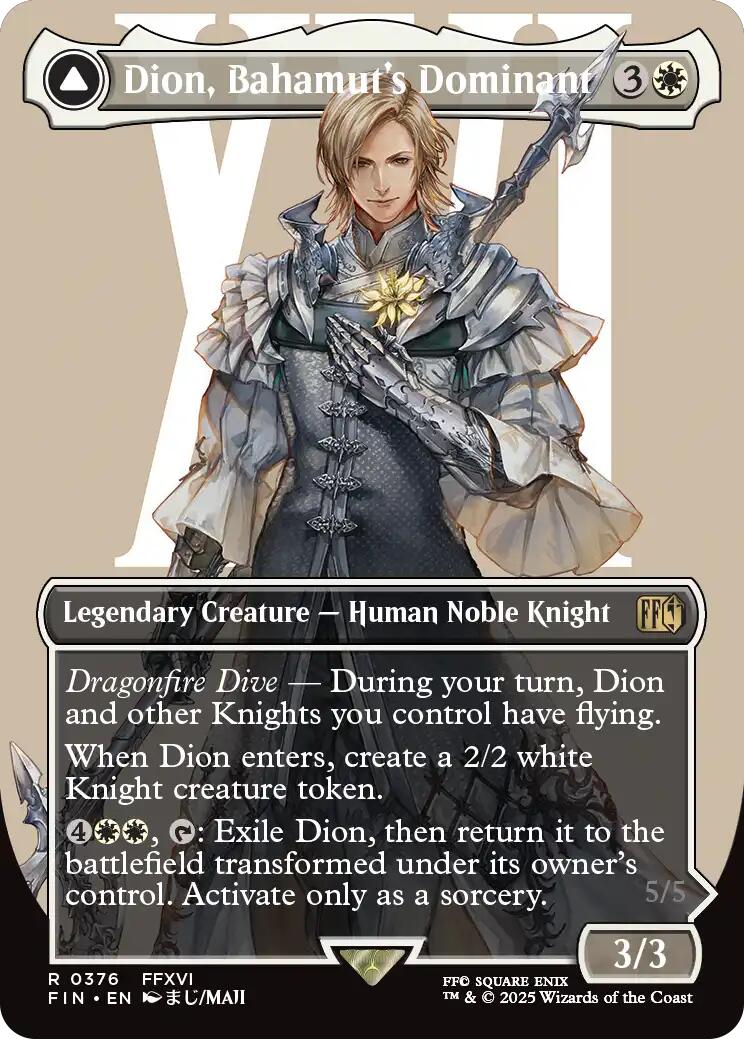 Dion, Bahamut's Dominant // Bahamut, Warden of Light (Borderless) [FINAL FANTASY] | Gear Gaming Fayetteville