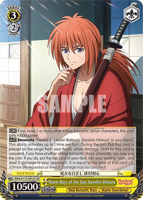 Warm Rays of the Sun, Kenshin Himura (SR) - [Rurouni Kenshin] | Gear Gaming Fayetteville