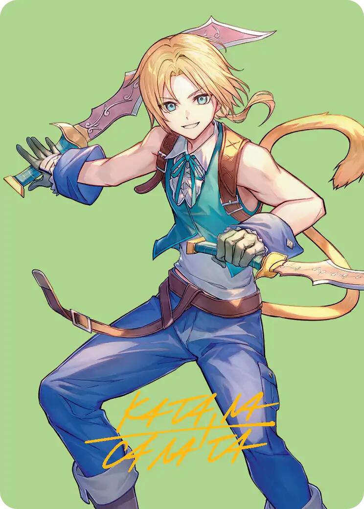 Zidane, Tantalus Thief Art Card (Gold-Stamped Signature) [FINAL FANTASY Art Series] | Gear Gaming Fayetteville