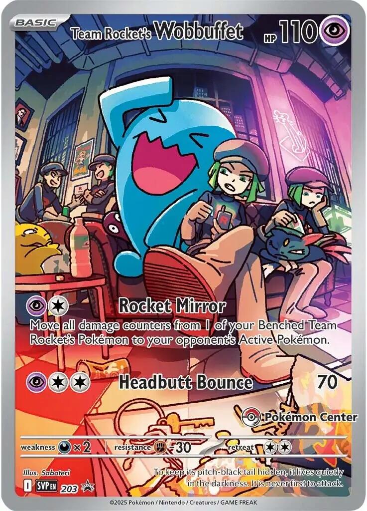 Team Rocket's Wobbuffet (203) (Pokemon Center Exclusive) [Scarlet & Violet: Black Star Promos] | Gear Gaming Fayetteville