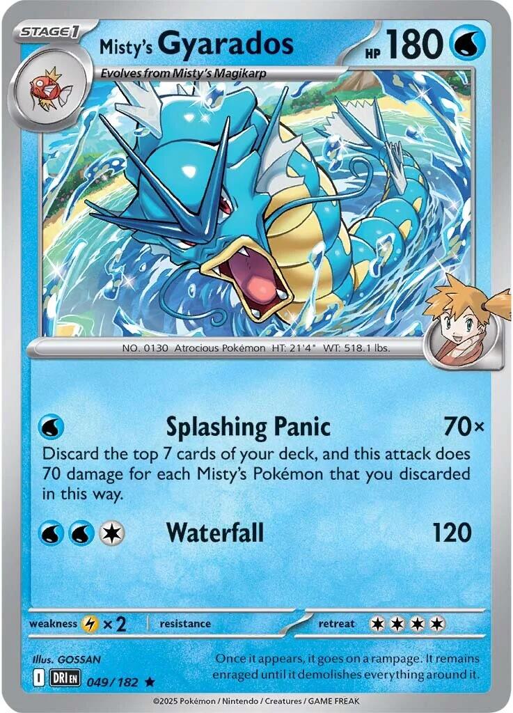 Misty's Gyarados (049/182) (Deck Exclusive) [Scarlet & Violet: Destined Rivals] | Gear Gaming Fayetteville