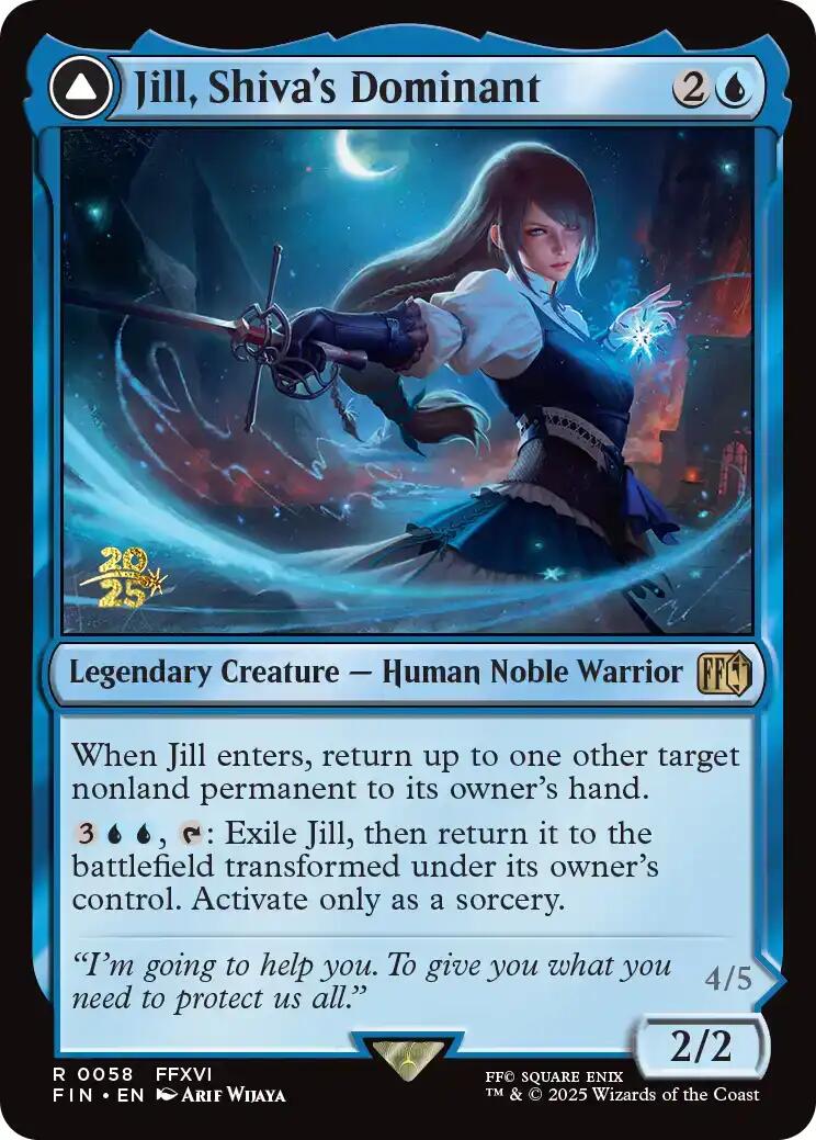 Jill, Shiva's Dominant // Shiva, Warden of Ice [FINAL FANTASY Prerelease Promo] | Gear Gaming Fayetteville