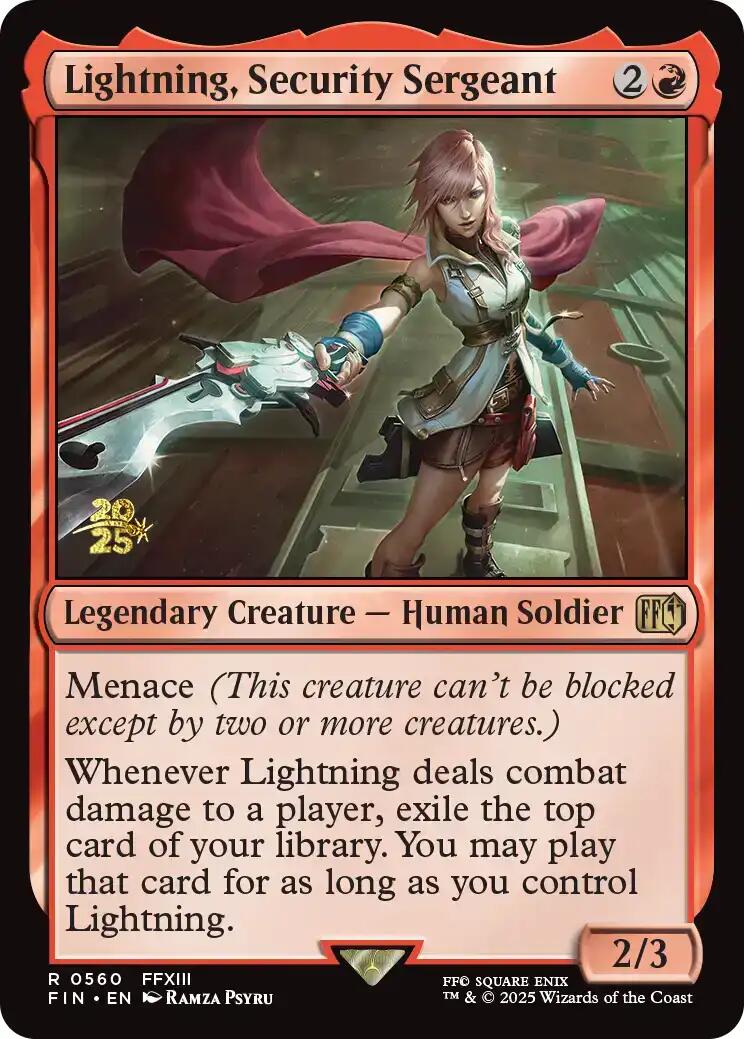 Lightning, Security Sergeant [FINAL FANTASY Prerelease Promo] | Gear Gaming Fayetteville