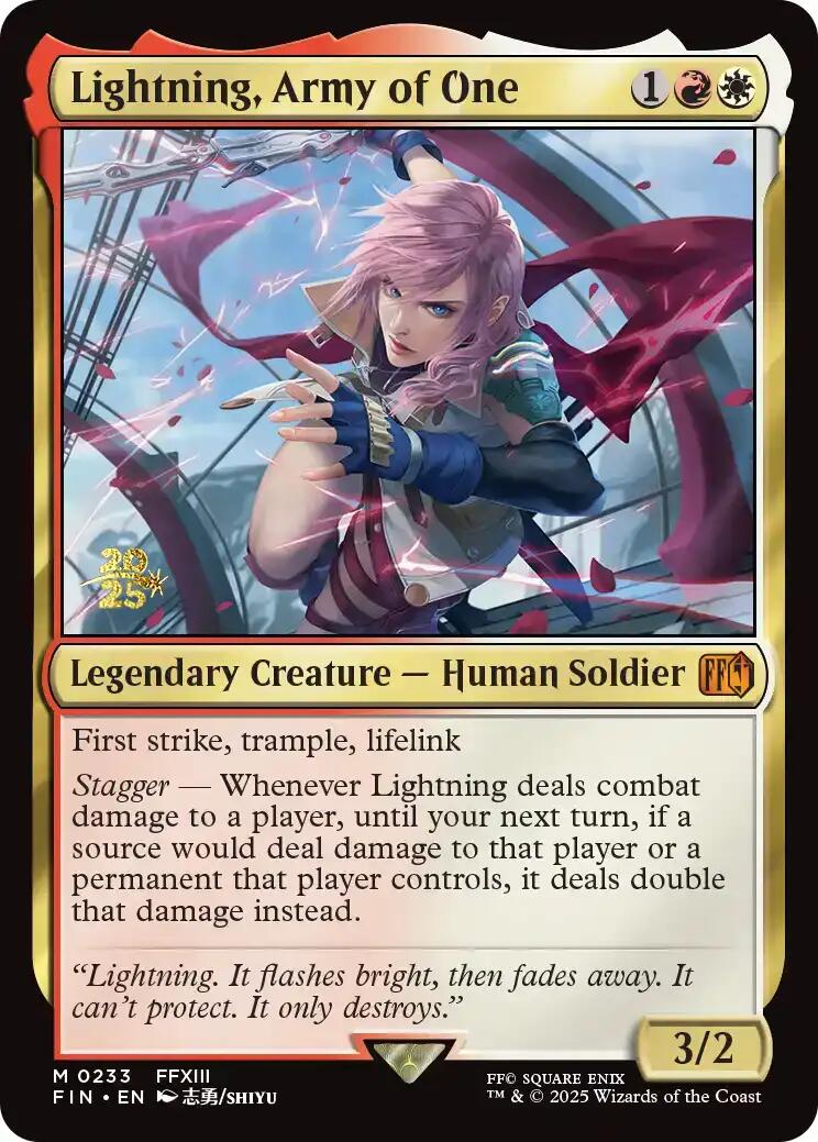Lightning, Army of One [FINAL FANTASY Prerelease Promo] | Gear Gaming Fayetteville
