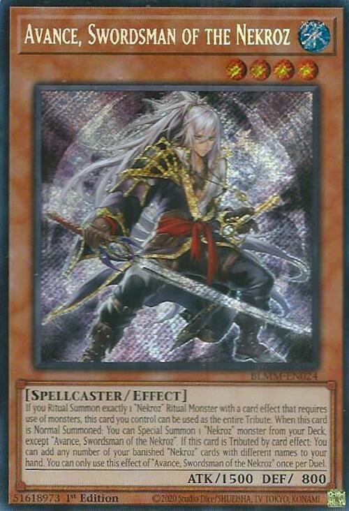 Avance, Swordsman of the Nekroz [BLMM-EN024] Secret Rare | Gear Gaming Fayetteville