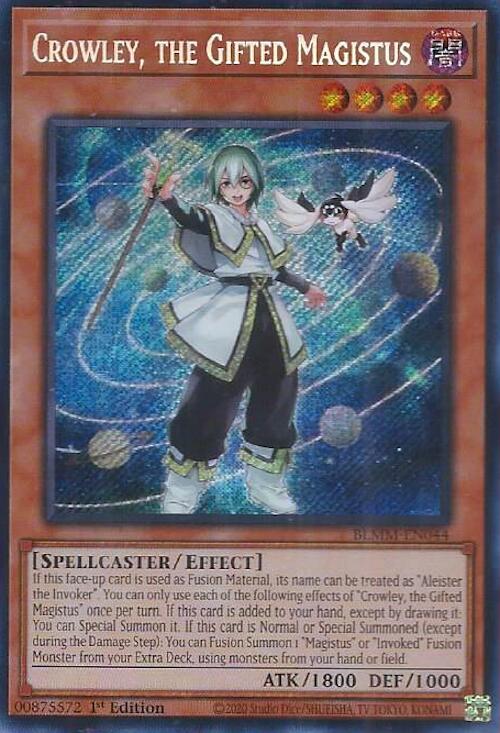 Crowley, the Gifted Magistus [BLMM-EN044] Secret Rare | Gear Gaming Fayetteville