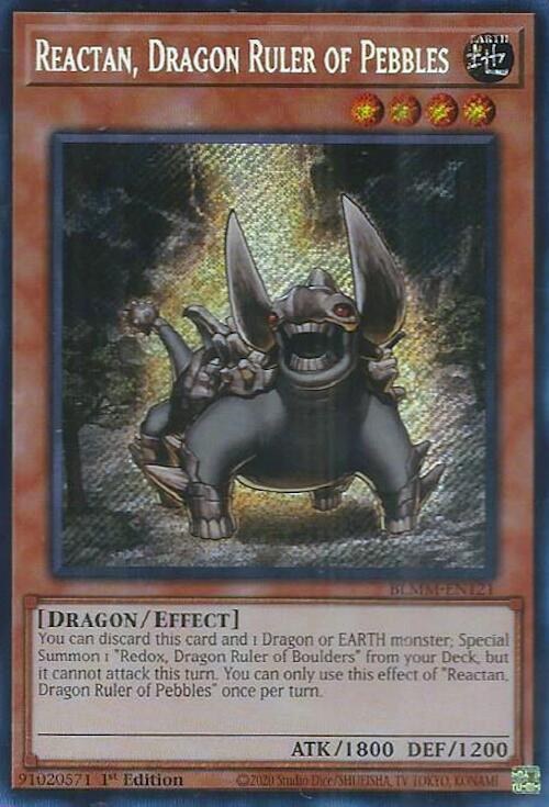 Reactan, Dragon Ruler of Pebbles [BLMM-EN121] Secret Rare | Gear Gaming Fayetteville