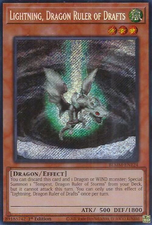 Lightning, Dragon Ruler of Drafts [BLMM-EN124] Secret Rare | Gear Gaming Fayetteville