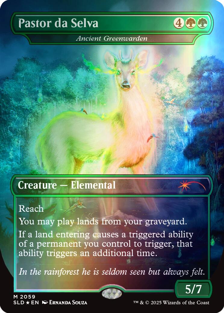 Pastor da Selva - Ancient Greenwarden (Rainbow Foil) [Secret Lair Drop Series] | Gear Gaming Fayetteville