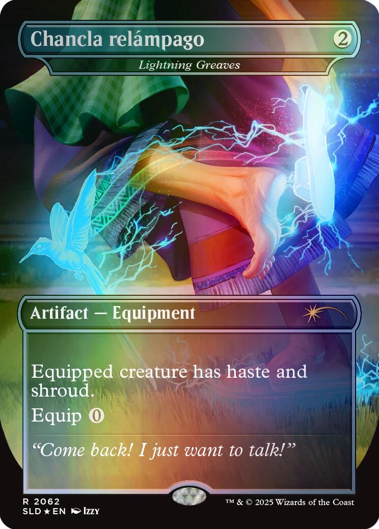Chancla relampago - Lightning Greaves (Rainbow Foil) [Secret Lair Drop Series] | Gear Gaming Fayetteville