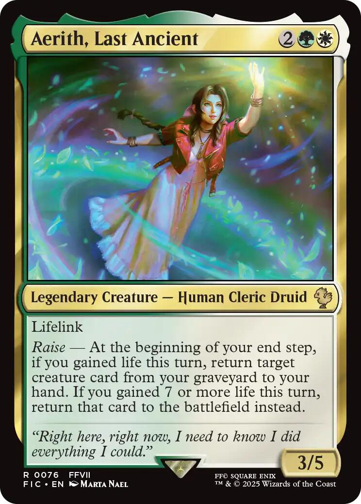 Aerith, Last Ancient (Surge Foil) [FINAL FANTASY Commander] | Gear Gaming Fayetteville