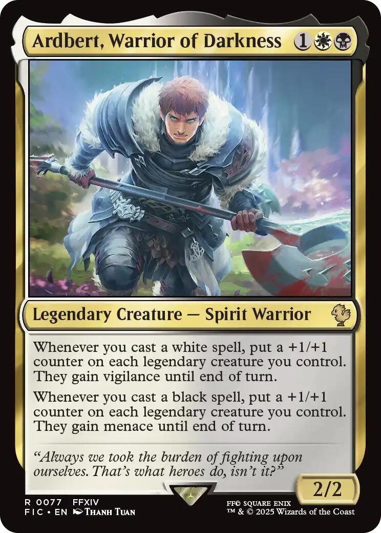 Ardbert, Warrior of Darkness (Surge Foil) [FINAL FANTASY Commander] | Gear Gaming Fayetteville