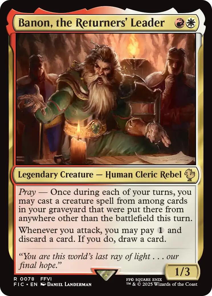 Banon, the Returners' Leader (Surge Foil) [FINAL FANTASY Commander] | Gear Gaming Fayetteville
