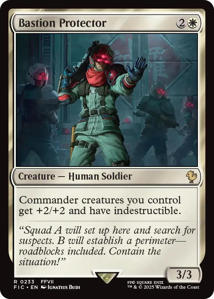 Bastion Protector (Surge Foil) [FINAL FANTASY Commander] | Gear Gaming Fayetteville