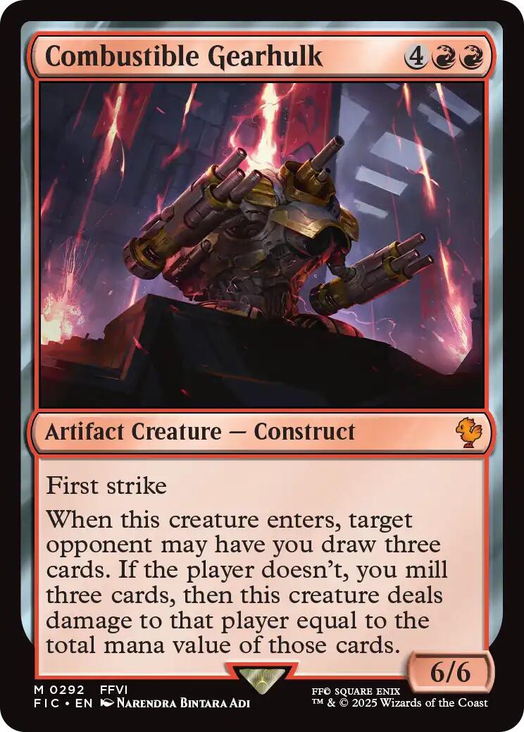 Combustible Gearhulk (Surge Foil) [FINAL FANTASY Commander] | Gear Gaming Fayetteville