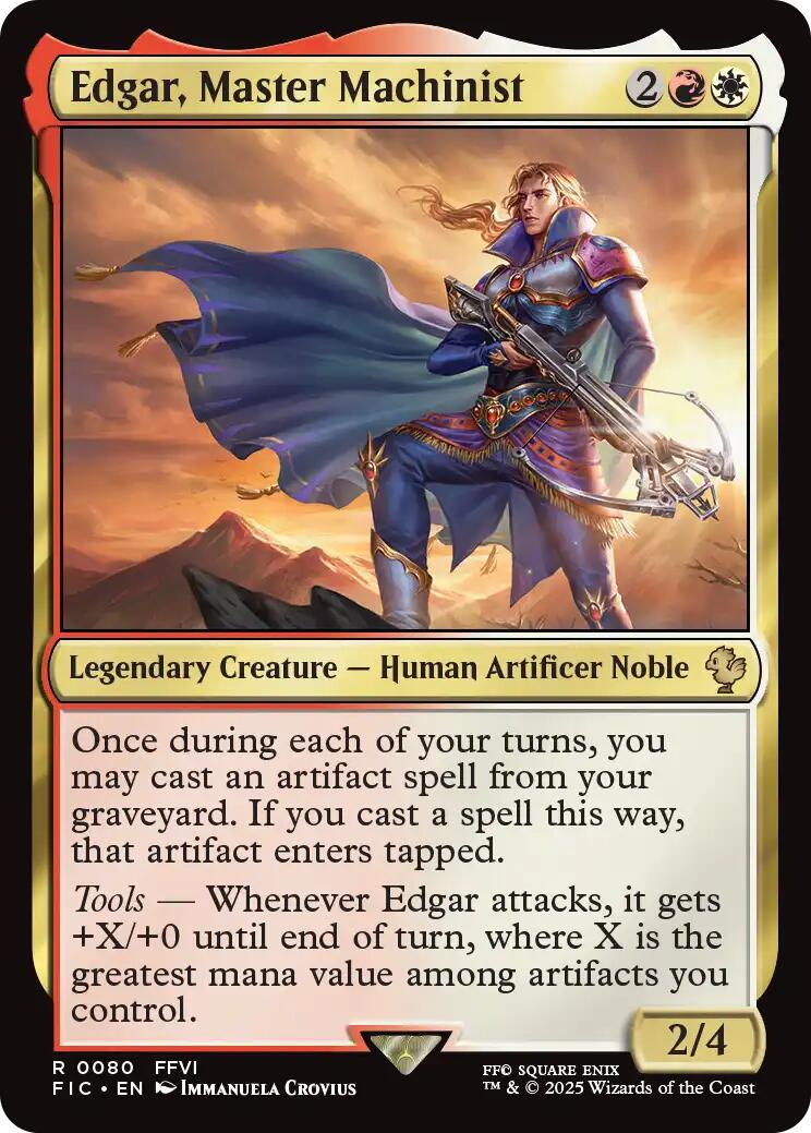 Edgar, Master Machinist (Surge Foil) [FINAL FANTASY Commander] | Gear Gaming Fayetteville