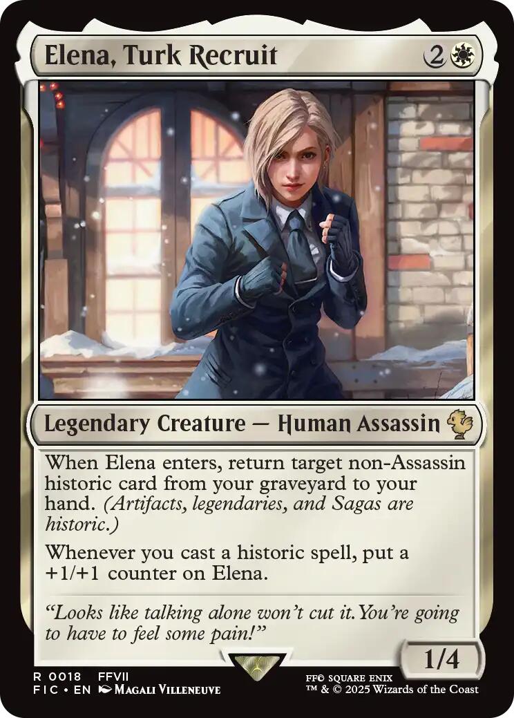 Elena, Turk Recruit (Surge Foil) [FINAL FANTASY Commander] | Gear Gaming Fayetteville