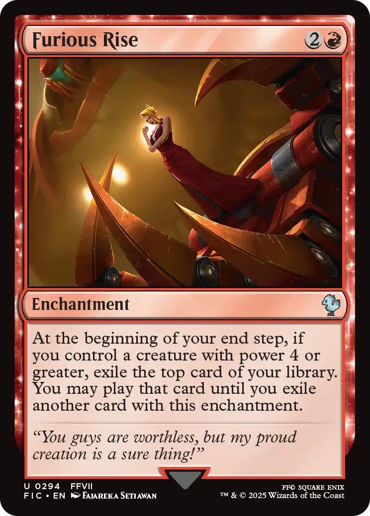 Furious Rise (Surge Foil) [FINAL FANTASY Commander] | Gear Gaming Fayetteville