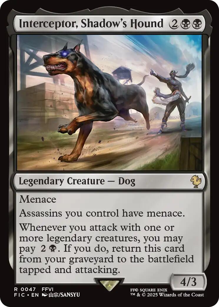 Interceptor, Shadow's Hound (Surge Foil) [FINAL FANTASY Commander] | Gear Gaming Fayetteville