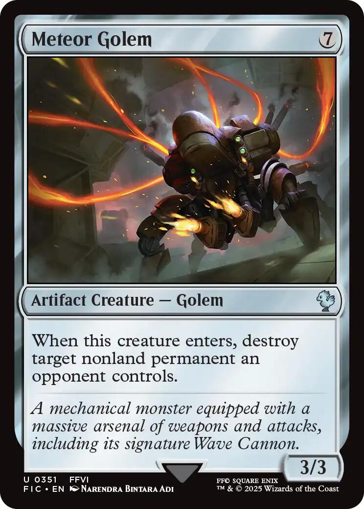 Meteor Golem (Surge Foil) [FINAL FANTASY Commander] | Gear Gaming Fayetteville