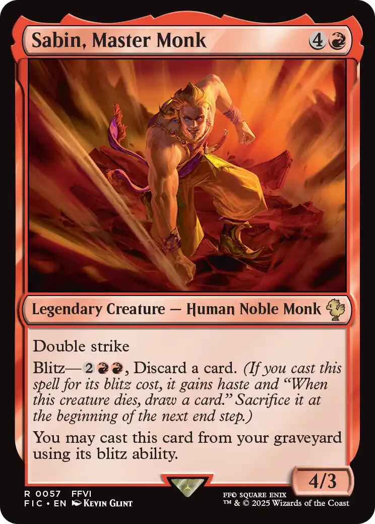 Sabin, Master Monk (Surge Foil) [FINAL FANTASY Commander] | Gear Gaming Fayetteville