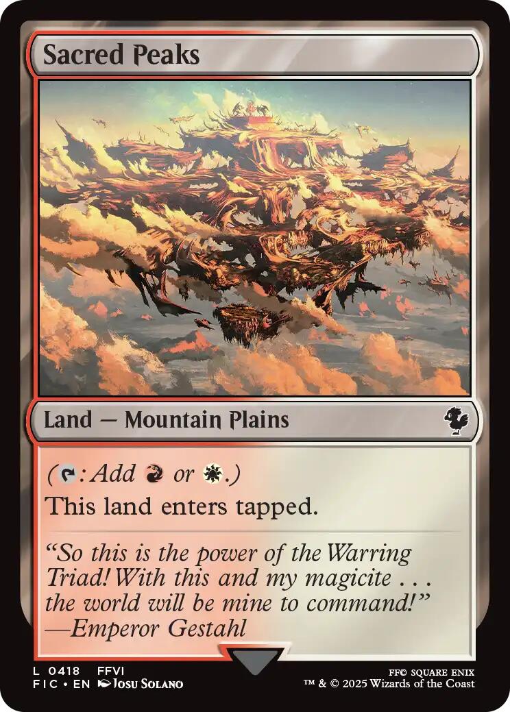 Sacred Peaks (Surge Foil) [FINAL FANTASY Commander] | Gear Gaming Fayetteville