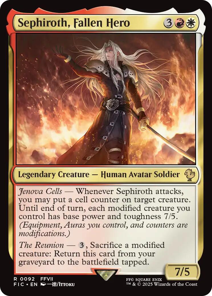 Sephiroth, Fallen Hero (Surge Foil) [FINAL FANTASY Commander] | Gear Gaming Fayetteville
