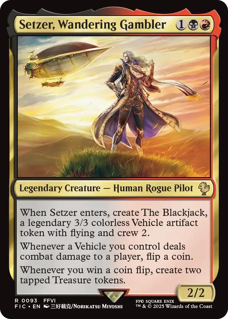 Setzer, Wandering Gambler (Surge Foil) [FINAL FANTASY Commander] | Gear Gaming Fayetteville