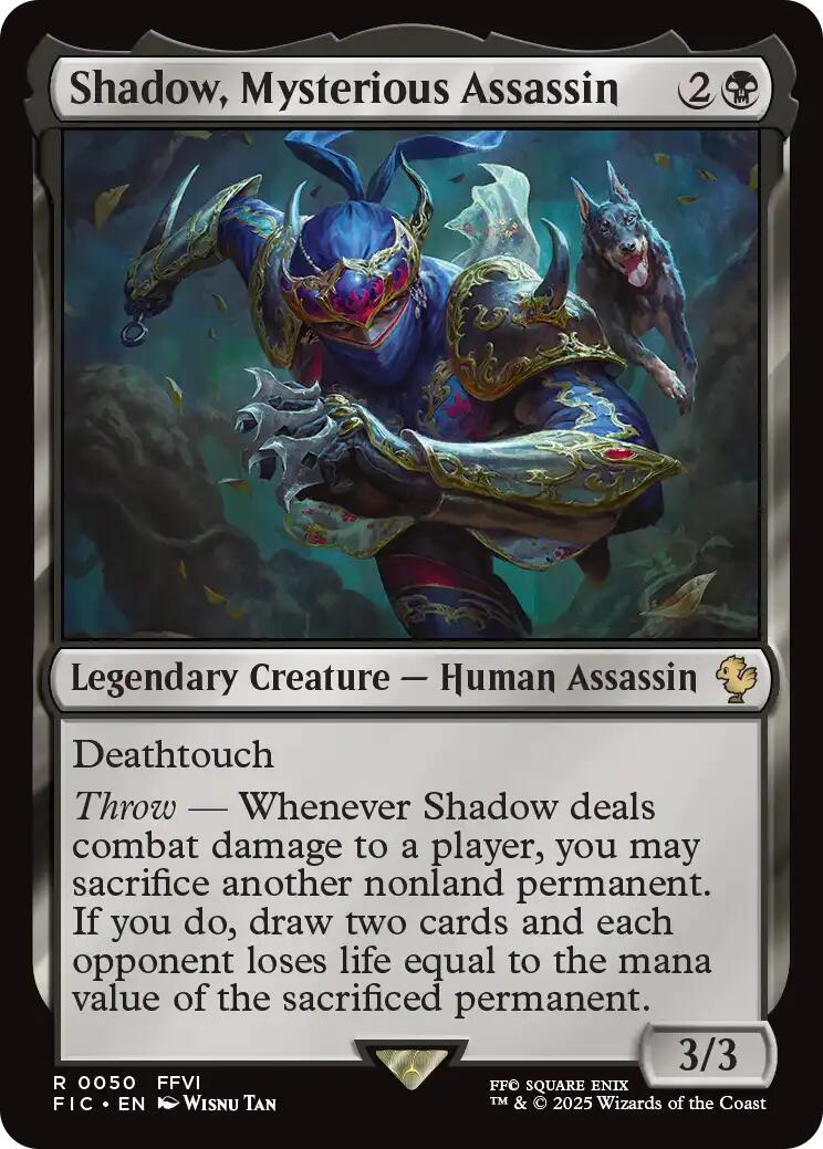 Shadow, Mysterious Assassin (Surge Foil) [FINAL FANTASY Commander] | Gear Gaming Fayetteville