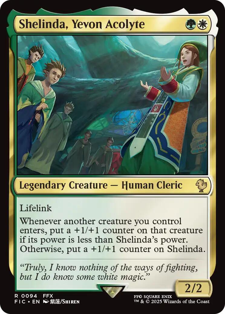 Shelinda, Yevon Acolyte (Surge Foil) [FINAL FANTASY Commander] | Gear Gaming Fayetteville