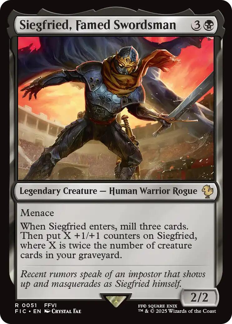 Siegfried, Famed Swordsman (Surge Foil) [FINAL FANTASY Commander] | Gear Gaming Fayetteville