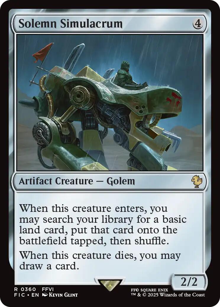 Solemn Simulacrum (Surge Foil) [FINAL FANTASY Commander] | Gear Gaming Fayetteville