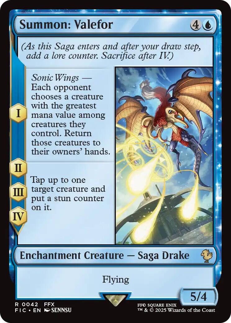 Summon: Valefor (Surge Foil) [FINAL FANTASY Commander] | Gear Gaming Fayetteville