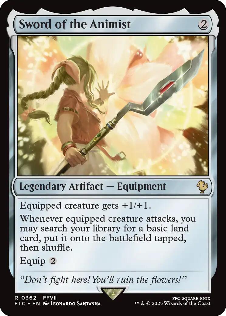 Sword of the Animist (Surge Foil) [FINAL FANTASY Commander] | Gear Gaming Fayetteville