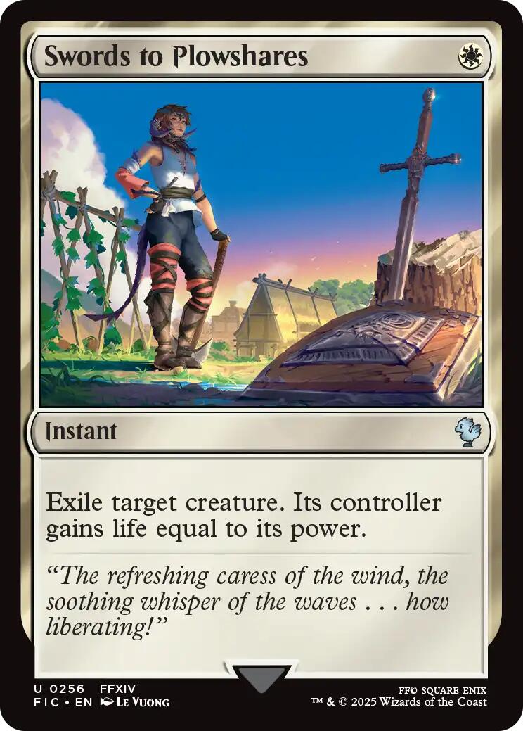 Swords to Plowshares (Surge Foil) [FINAL FANTASY Commander] | Gear Gaming Fayetteville