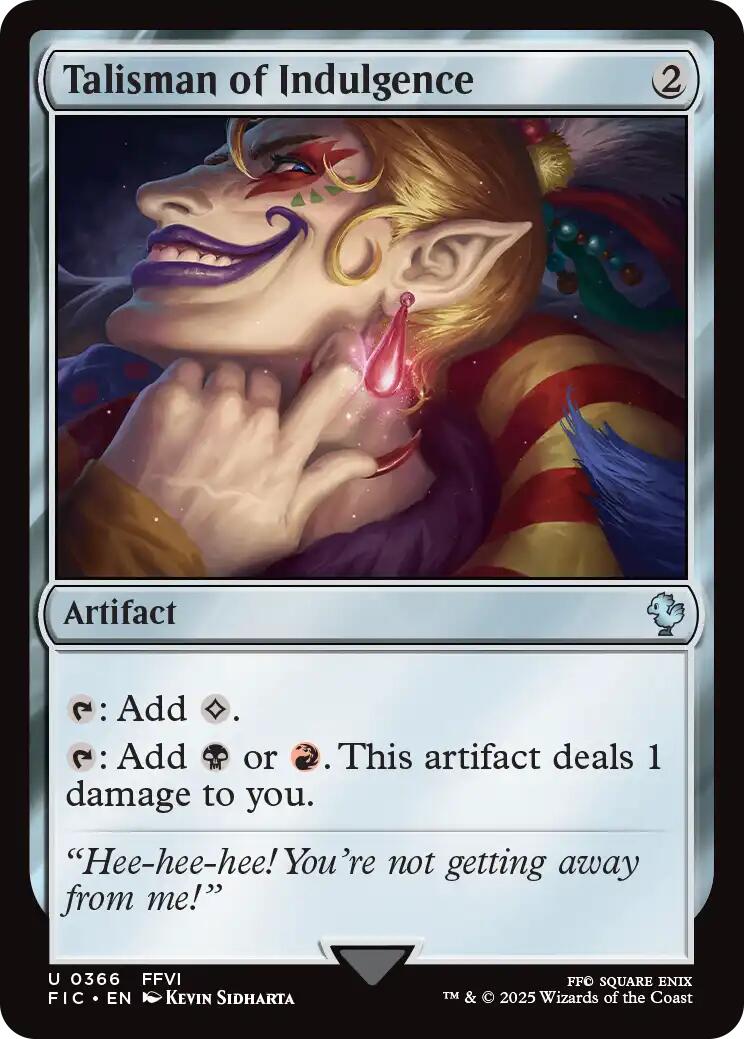 Talisman of Indulgence (Surge Foil) [FINAL FANTASY Commander] | Gear Gaming Fayetteville