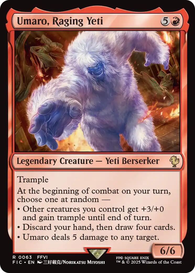 Umaro, Raging Yeti (Surge Foil) [FINAL FANTASY Commander] | Gear Gaming Fayetteville