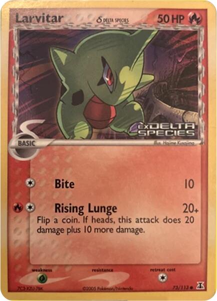 Larvitar (73/113) (Delta Species) (Stamped) [Miscellaneous Cards] | Gear Gaming Fayetteville