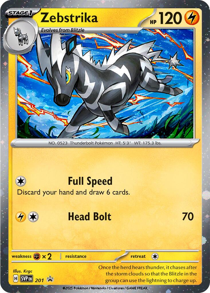 Zebstrika (201) (Cosmos Holo) [Scarlet & Violet: Black Star Promos] | Gear Gaming Fayetteville